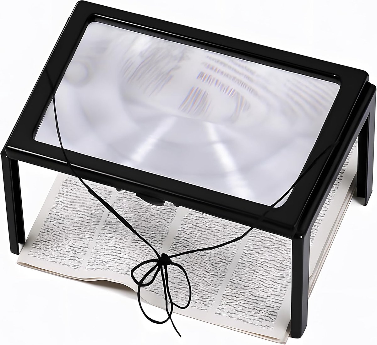 SnelShoppen - A4 Vergrootglas met 3-voudige vergroting en LED licht - Leesloep voor Senioren, Juweliers en Boeken - Opvouwbare Standaard - Ideaal voor
