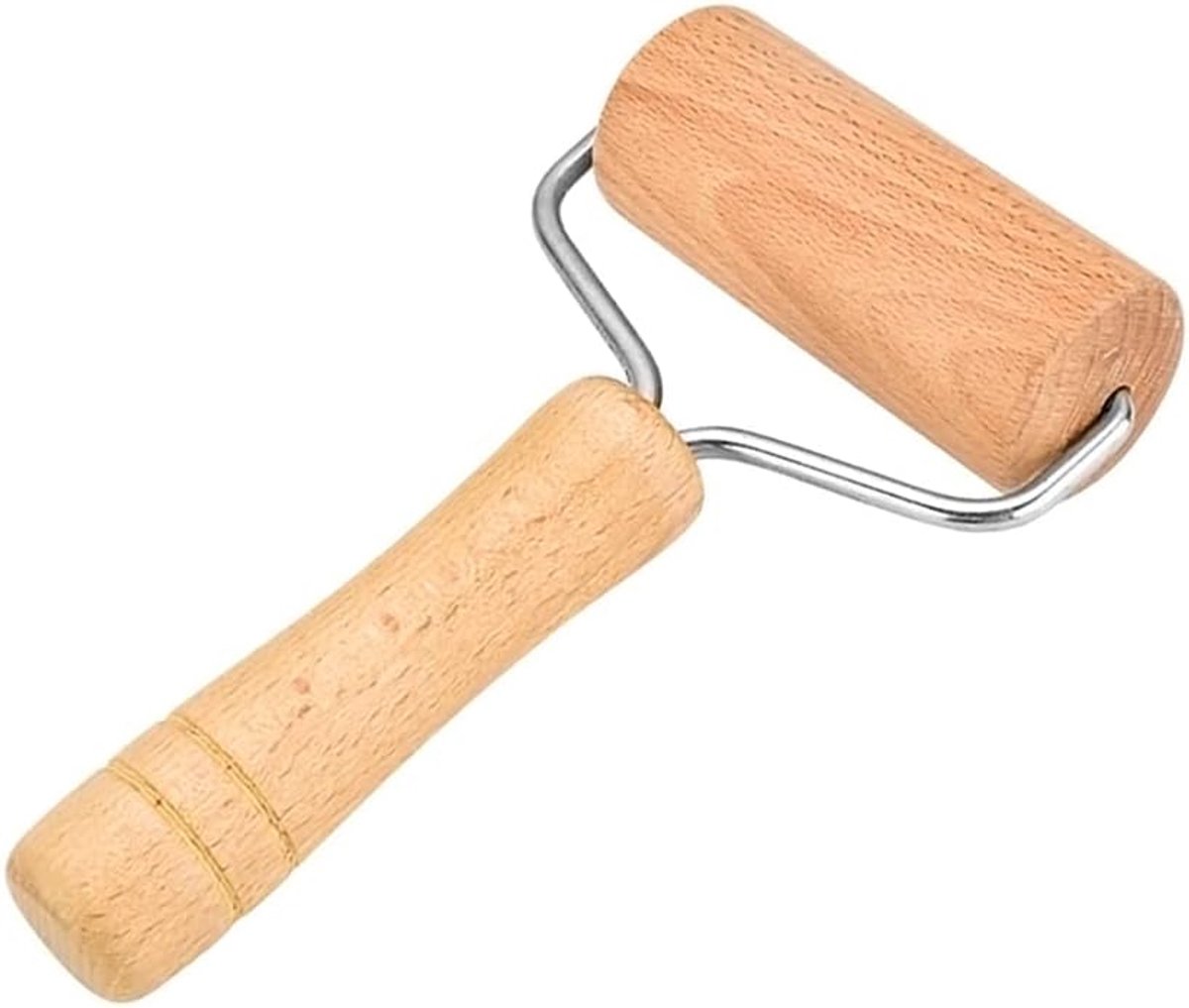 SnelShoppen - Houten Rolling Pin T-Shape 1 Pcs - Ideaal voor Fondant, Pizza, Cake, Pasta Deeg - Duurzaam en Lichtgewicht Keukenaccessoire