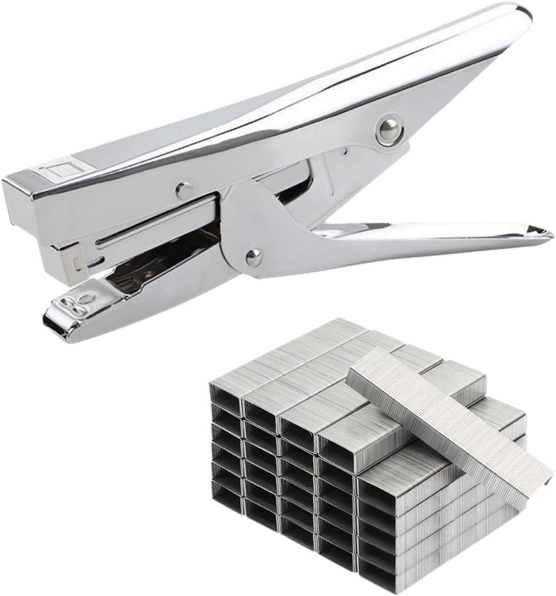 Thijox - Kantoor Nietmachine Metalen, Handmatige Zware Nietmachine met 3000 Nietjes, Compact en Lichtgewicht voor Kantoor, School, Thuisgebruik