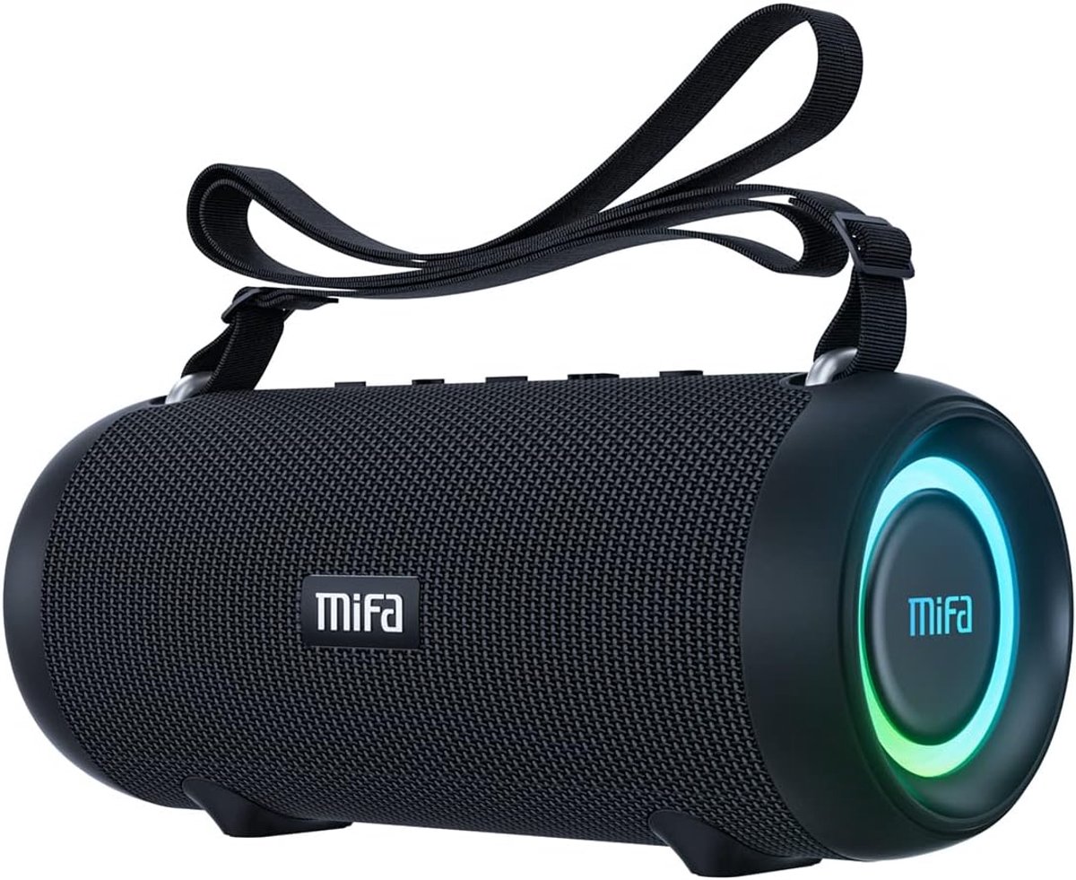 60W Bluetooth Speaker Draadloos - IPX7 Waterdicht - RGB LED Verlichting - Tot 30 Uur Speeltijd - Micro SD & USB-C - TWS Stereo - Inclusief Draagriem