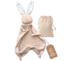 Thijox - Mikito Snuffeldoek voor Baby's, Zacht Mousseline Knuffeldoekje van 100% Biologisch Katoen, 30x30 cm, Olijfgroen, Perfect Babycadeau voor Jong
