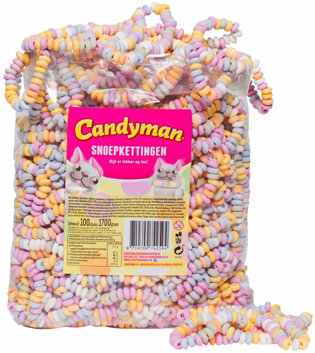 Candyman | Snoepkettingen | 100 stuks | Omdoos 6x