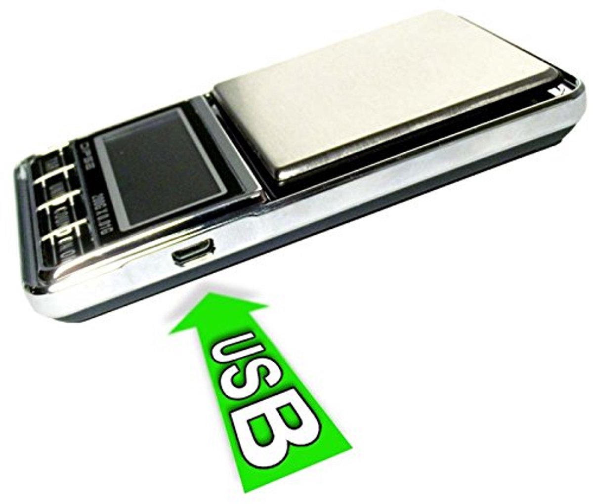 Thijox - DIPSE USB 200 digitale precisieweegschaal zakweegschaal met USB-aansluiting, nauwkeurig tot 0,01 g, ruimtebesparend design, energiebesparend,