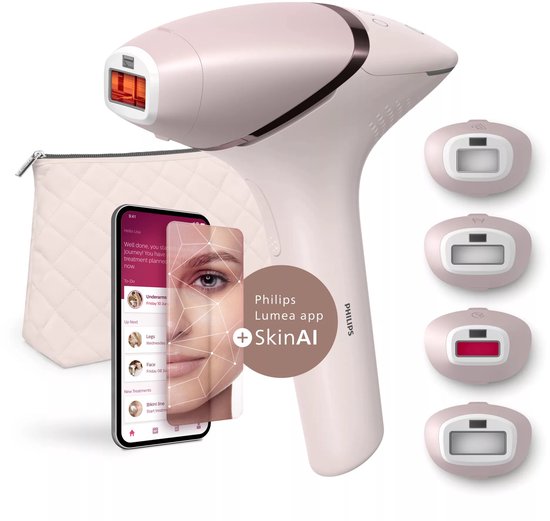 Épilateur IPL Philips Lumea Series 9900 BRI976/00 - SkinAI - 4 embouts - Sans fil