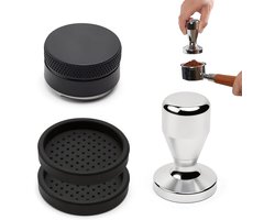 Koffiestamper 51 mm van roestvrij staal met siliconenmat, waterpas en koffieaccessoires voor espresso, ideaal voor thuisgebruik en professionele cafés