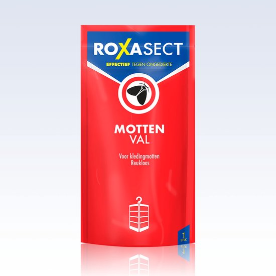 Roxasect Mottenval Val - Voor kledingmotten - Lokt en doodt mannelijke kledingmotten - Langdurige werking - Ongedierteval - 1 stuk