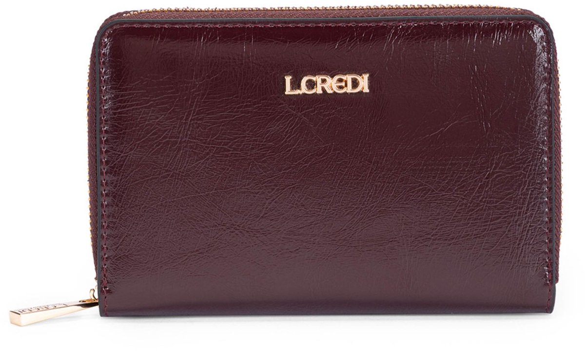 L.CREDI portemonnee Sohanni Zip Around Wallet Cherry Shade (rood)paars