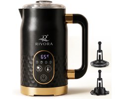 Rivora Elektrische Melkopschuimer 4-in-1 – Warm & Koud Melkschuim – Melkklopper – Chocolademelk –…