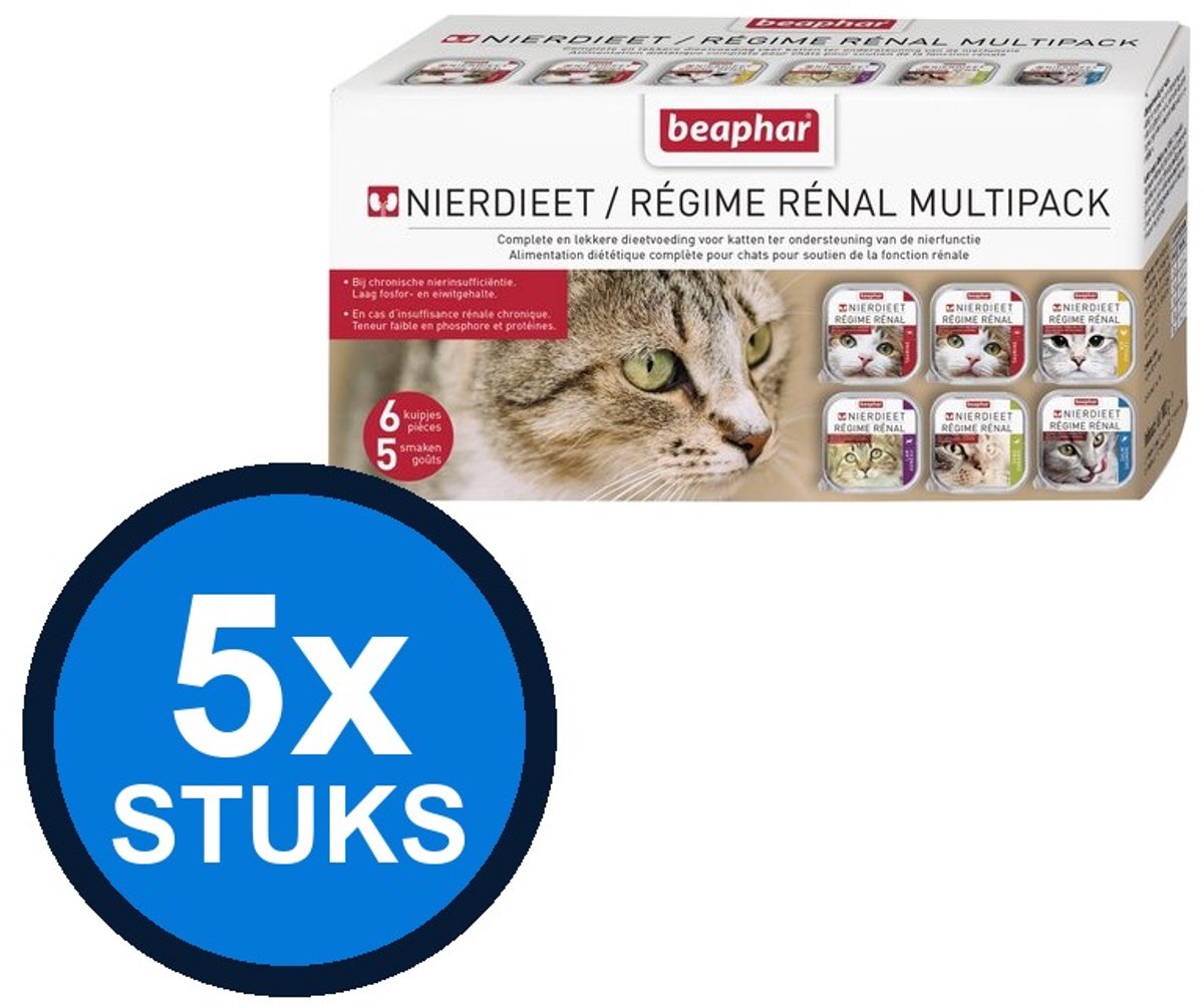 5x Beaphar – nierdieet kat multipack 6x100gr – Kattenvoer Natvoer – 600 g 5x Beaphar – nierdieet kat multipack 6x100gr – Kattenvoer Natvoer – 600 g