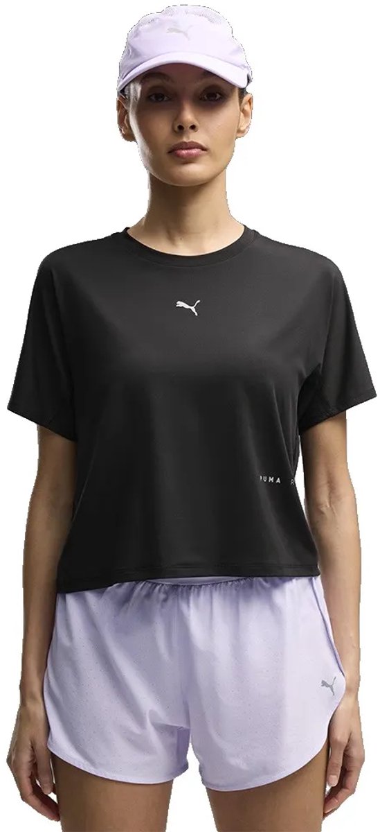 Puma Brightstride Cloudspun T-shirt Met Korte Mouwen Vrouw Zwart