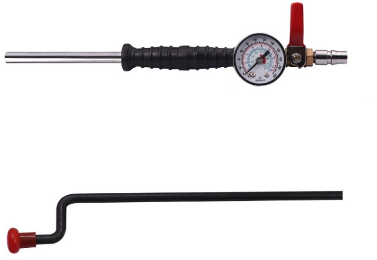 Autoband Hand-Crank Snelle Opblaasstang Universele Lucht Vulstang Met Meter