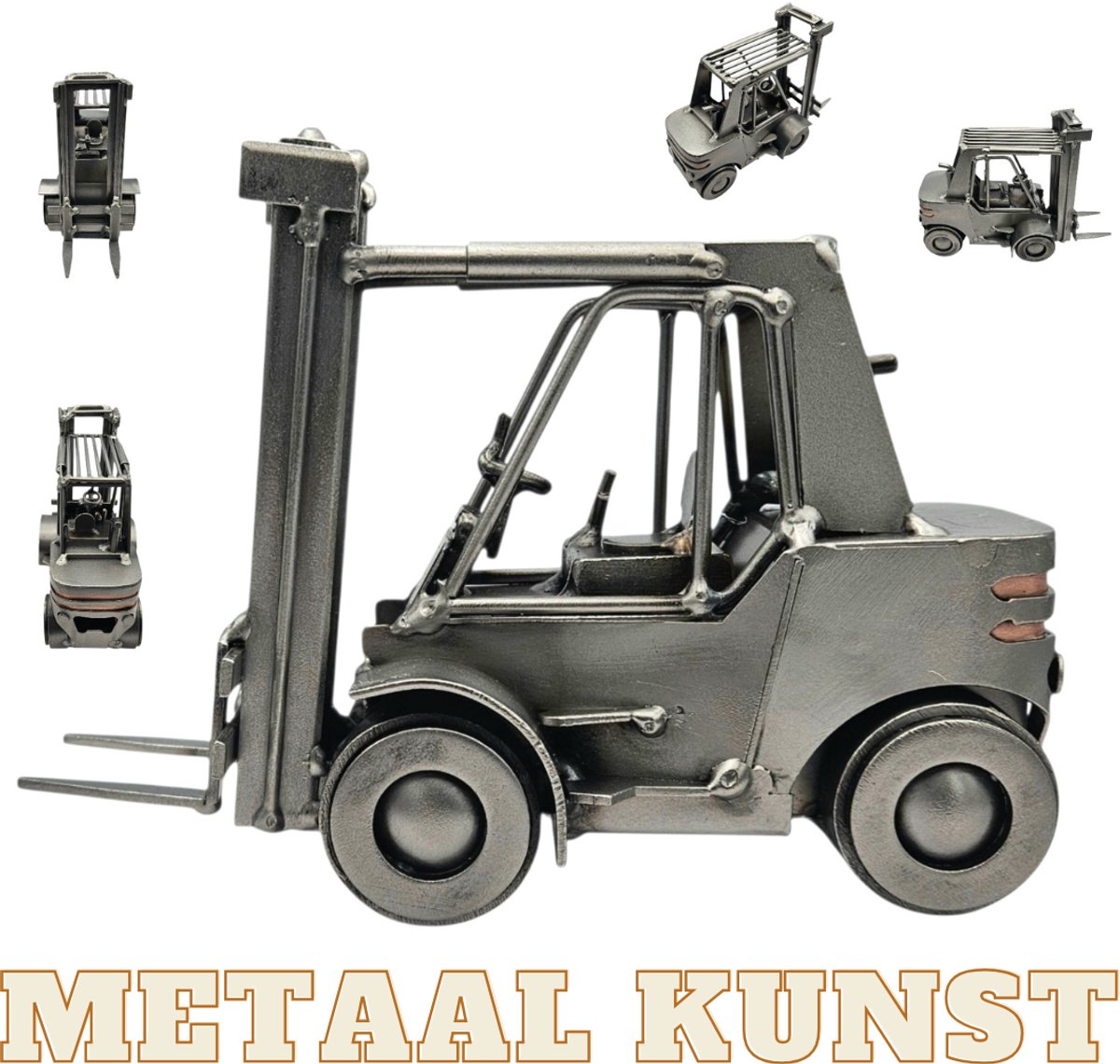 Heftruck-metaal kunst-metaal beeld-het best cadeau-uniek-verjaardag-sinterklas gift-kerst-geschenk