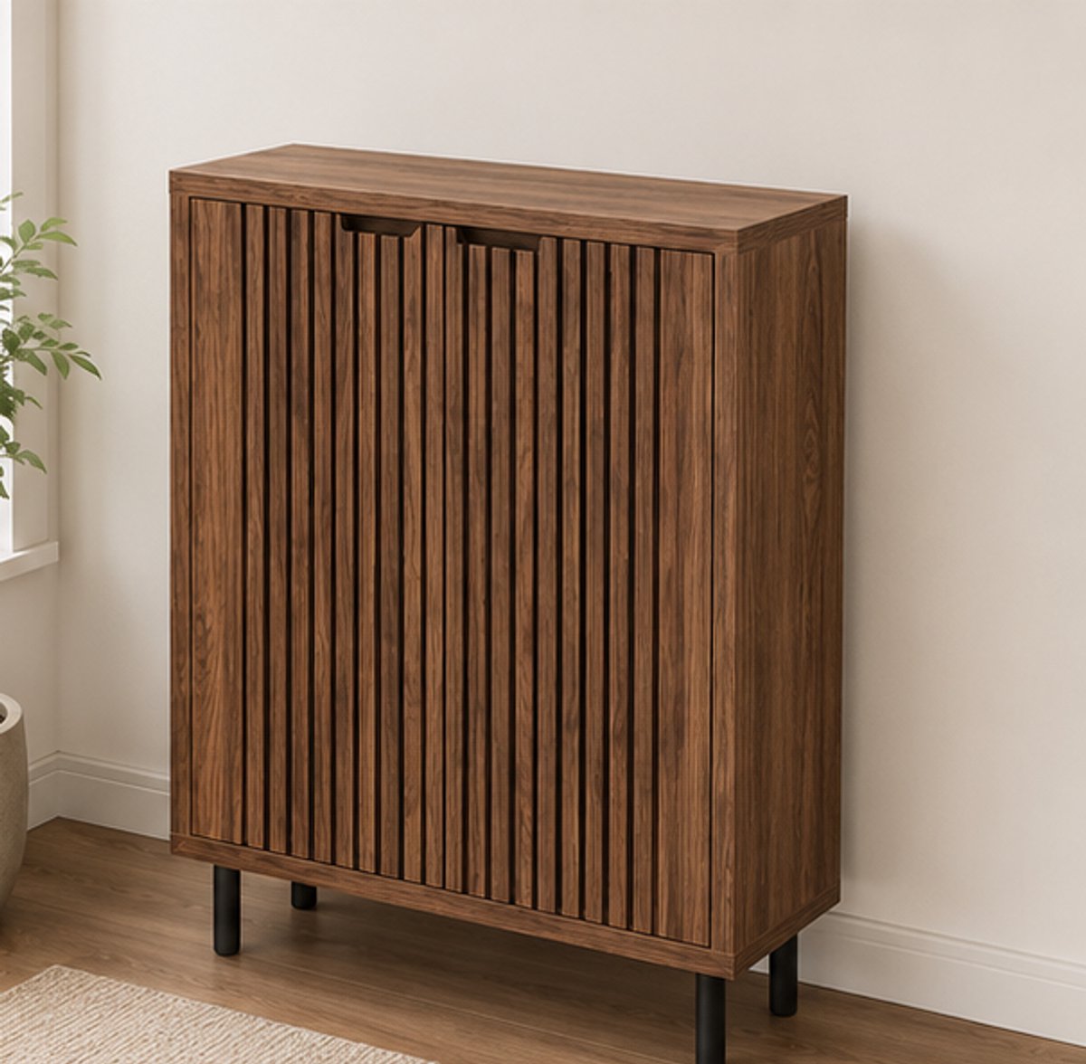 Schoenenkast - 85x35x110 cm - Bruin - Novihome
