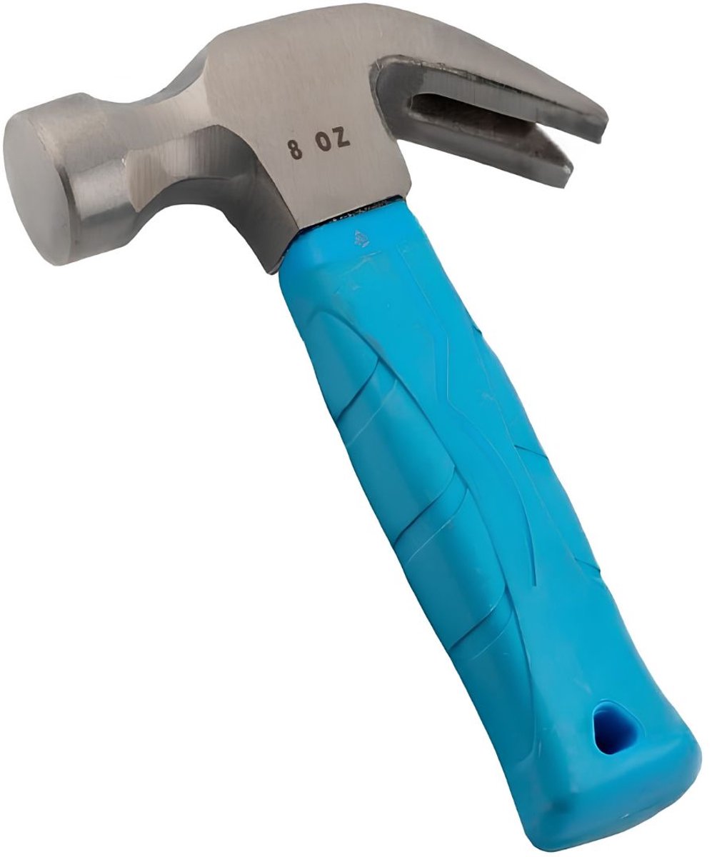 DnA® Klauwhamer - Gereedschap Klauwhamer - Rechte klauw - Blauw/Zilver - 18cm x 11cm x 3cm