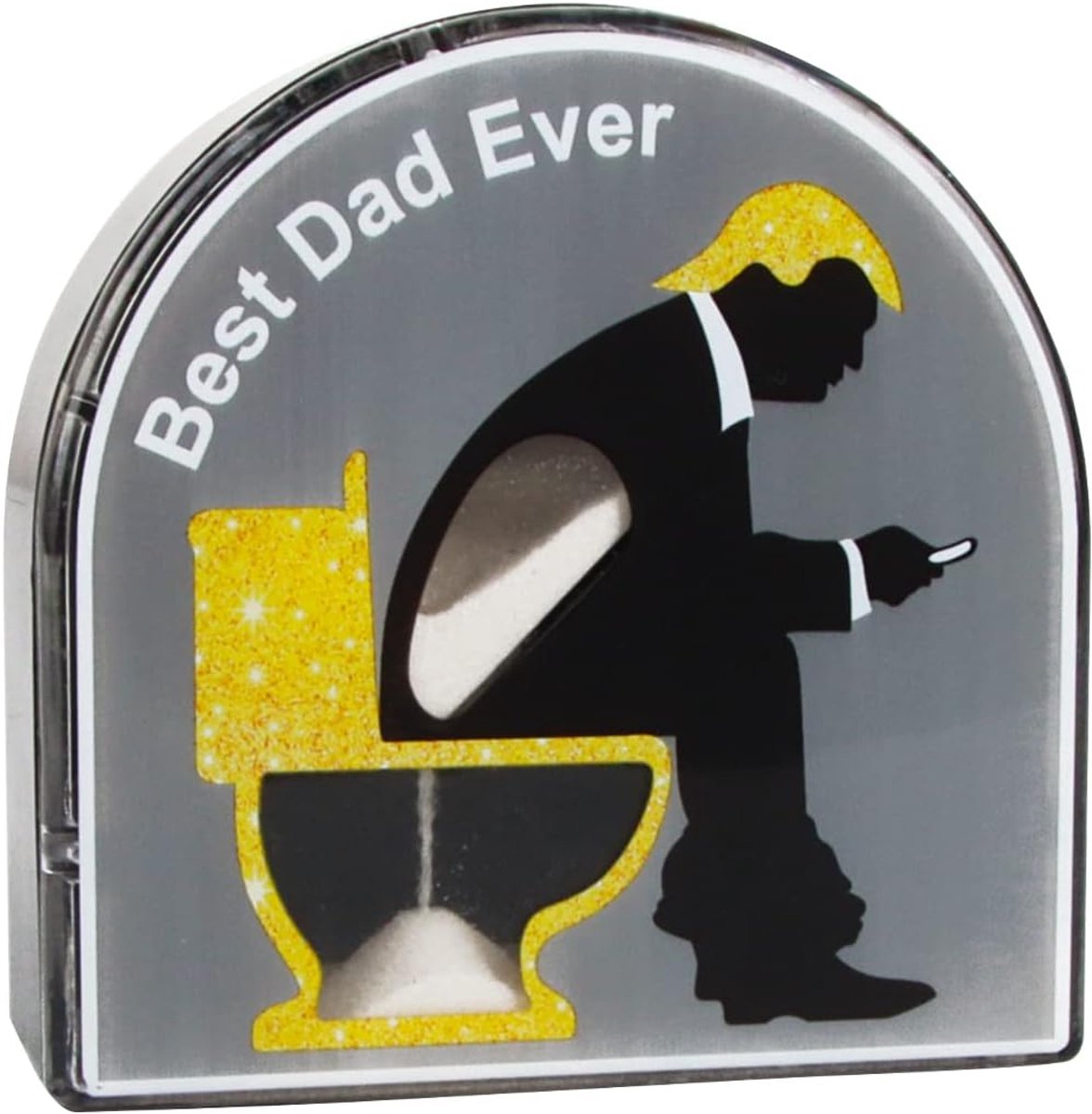 Thijox - Digitale WC Timer Zandloper voor Kinderen - Grappige Prints - Creatieve Toiletgadgets - Zwart-Gouden Kleur - Speciale Geschenken voor Feest e