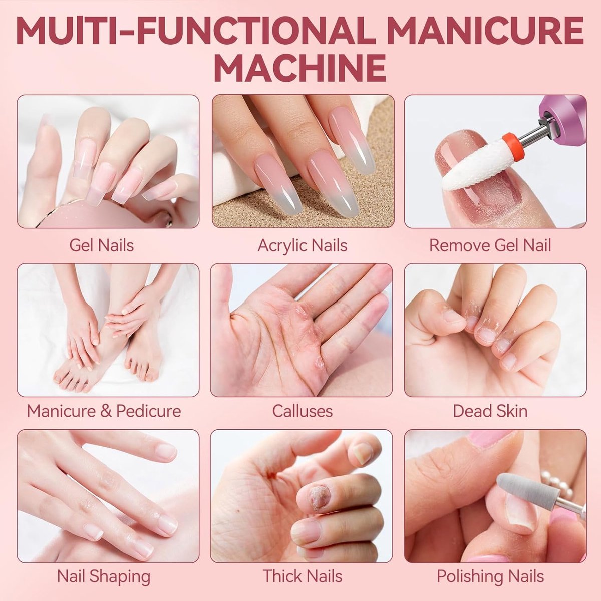 Thijox - Elektrische Nagelvijl 40.000 tpm - Professionele Nagelfrees voor Gelnagels, Manicure en Pedicure - Compleet Nagelset voor Thuis en Nagelstudi thumbnail 6