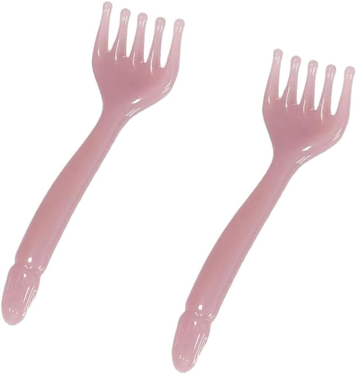 Thijox - 2 Stuks Massagekam Set - Hoofdmassagekam van Hertengewei - Acryl Hoofdmassage Accessoire - Wolkt Bruin voor Ontspanning en Verzorging