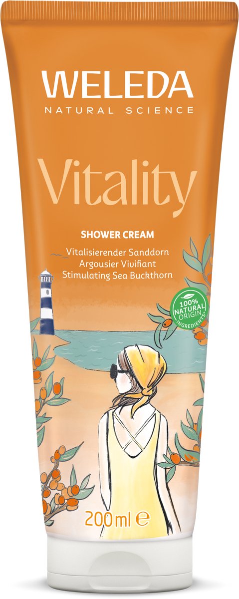 Bol.com WELEDA Vitality Douchecrème - Geur Van Grapefruit & Mandarijn - Reinigt Mild & Droogt Niet Uit - 100% Natuurlijke Ingred... aanbieding