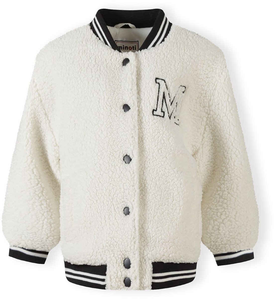 Minoti Varsity jas meisjes crème - waterafstotend