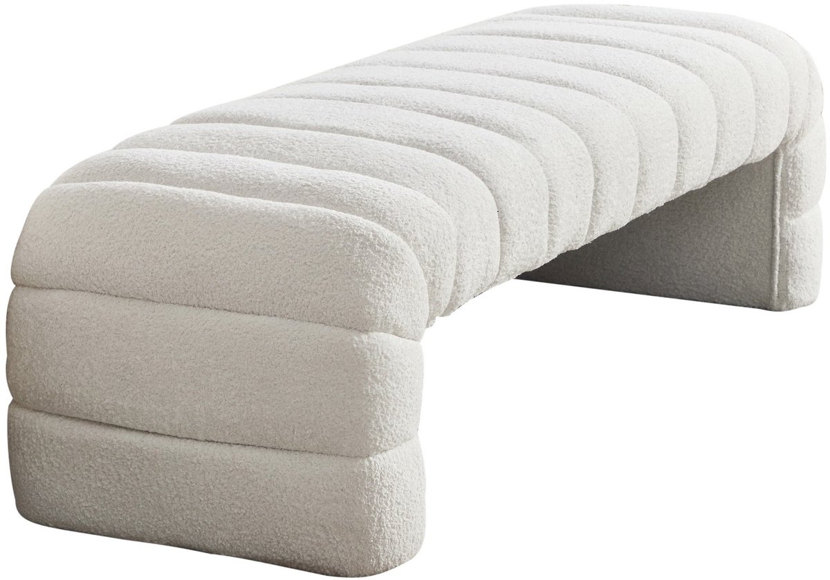 YYchan gestoffeerde zitbank - ivoor - 160 x 51 x 45 cm