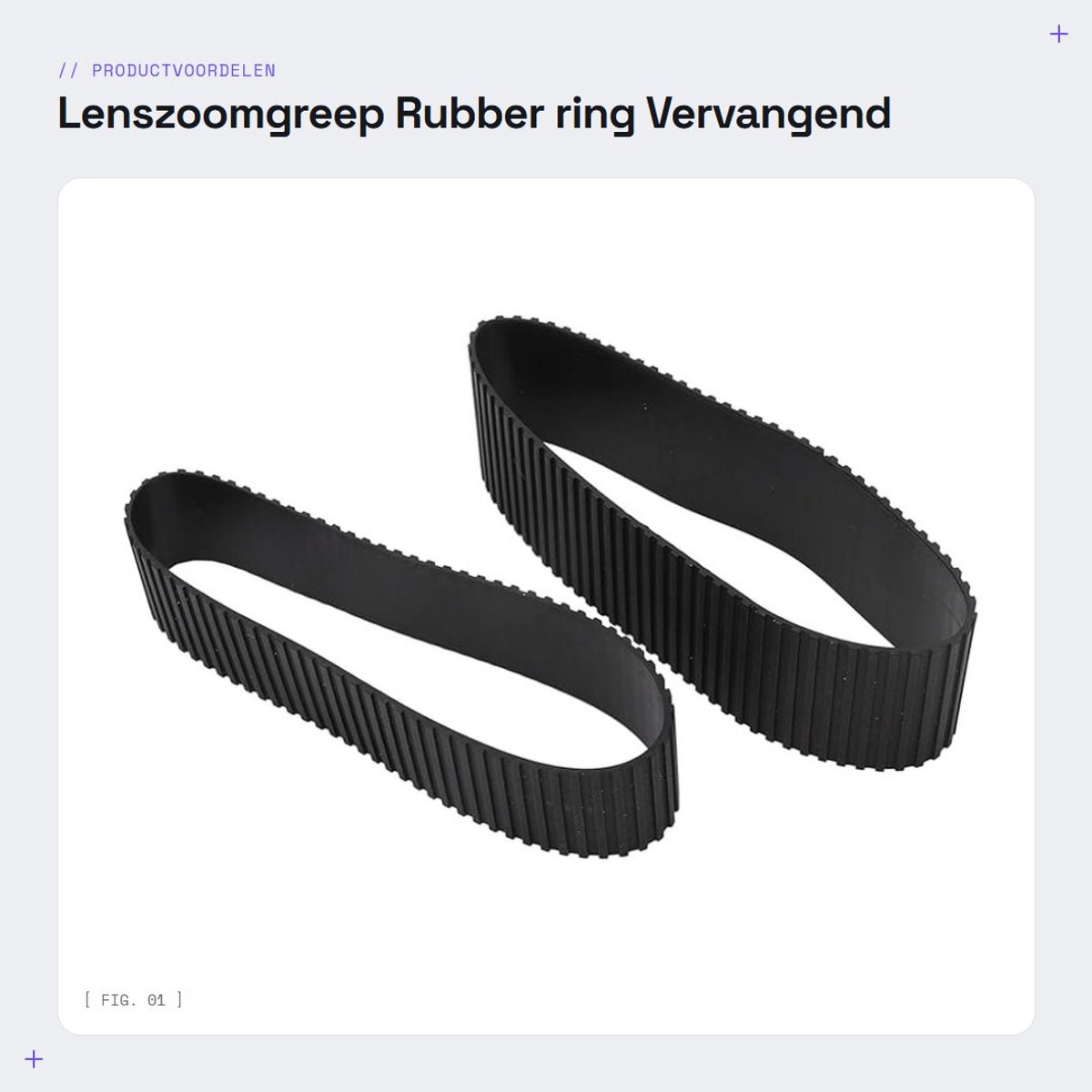 Dailygoods- Lenszoomrubberring Vervangend Onderdeel - Lensfocusrubberring - Sigma 18‑35mm - Nauw aansluitend - Gegarandeerde kwaliteit - Rubber materiaal - Lensring