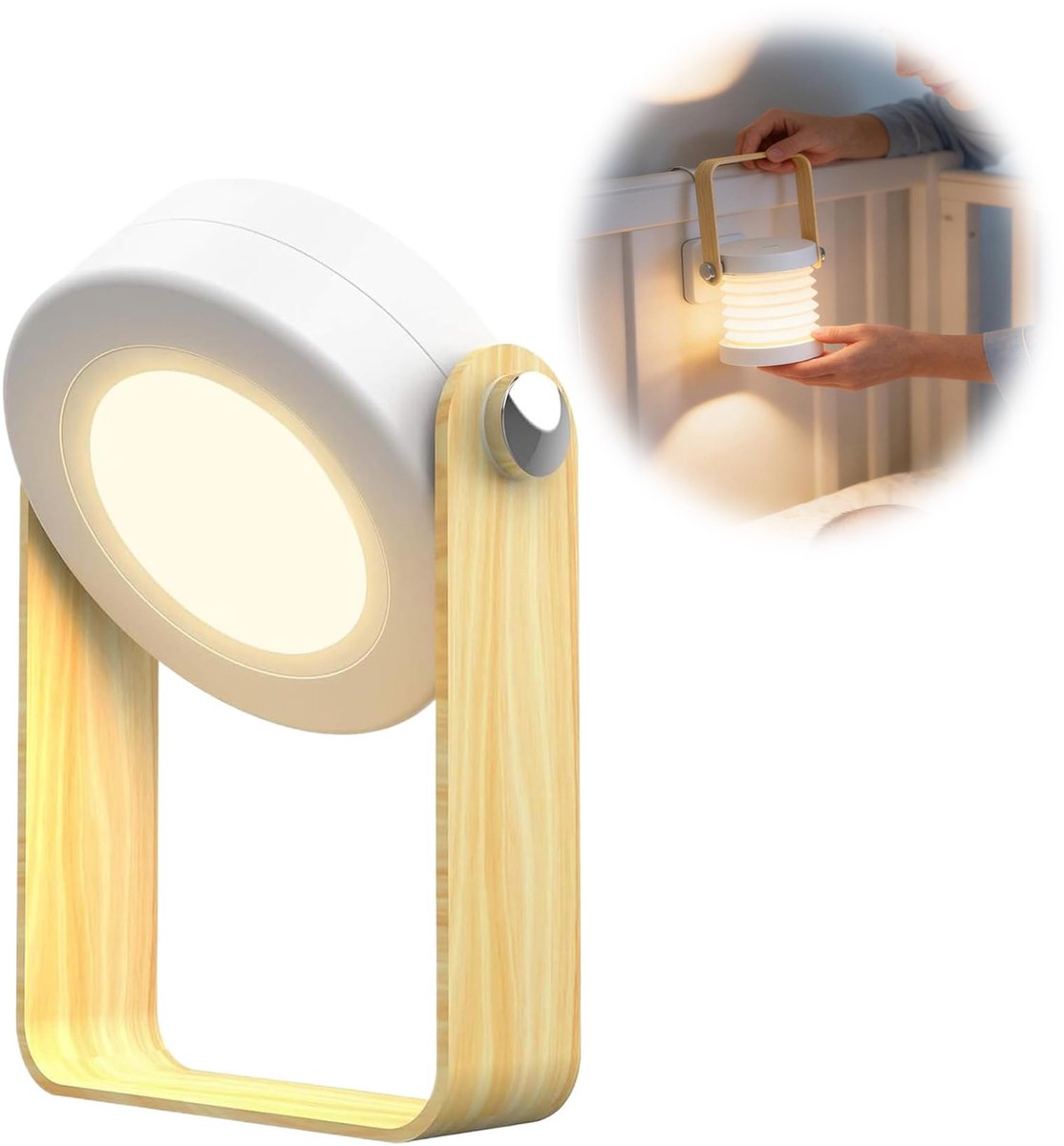 Touch Gevoelige Tafellamp - Opvouwbare Nachtlampje voor Kinderkamer & Bedside - 2W LED - Verstelbare Helderheid - 1200mAh Batterij (5-6u) - voor Thuis & Kantoor - 1 Stuk