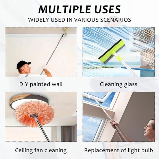 Verlengstang Telescoop voor Verfroller 7-Delig 2,8 Meter Uitschuifbaar — afbeelding 3