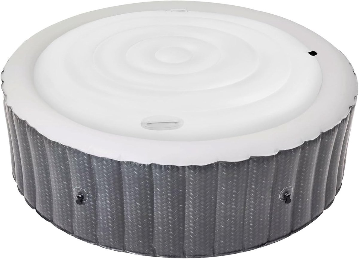 Verwarmd Opblaasbaar Buitenzwembad met Handvat, Isolerend Deksel voor Comfortabel Ontspannen (Cirkel 140cm)