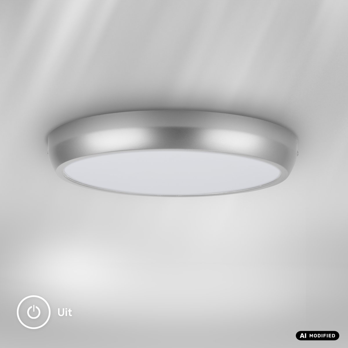 BRILONER Navaro - LED Plafondlamp - badkamerverlichting - badkamerlamp - IP44 - 18W - neural wit licht - Ø27cm - chroom