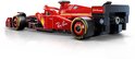 Rode Ferrari F1-racewagen met zwarte en gele details, inclusief "Shell" en "Ray-Ban" logo's.