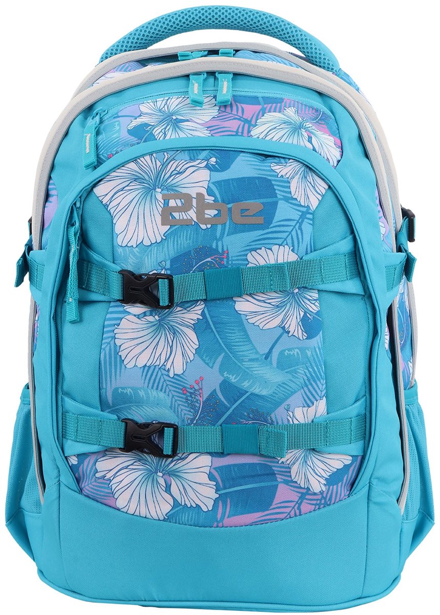 2be New Ergonomisch Schoolrugzak met 15 inch laptopvak - Turquoise - Turquoise
