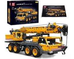 Mould king 17058 Technisch Mobiele kraan bouwset | Hijskraan auto modelbouw | Educatief constructie speelgoed bouwpakketten voor kinderen & volwassenen | 997 bouwstenen