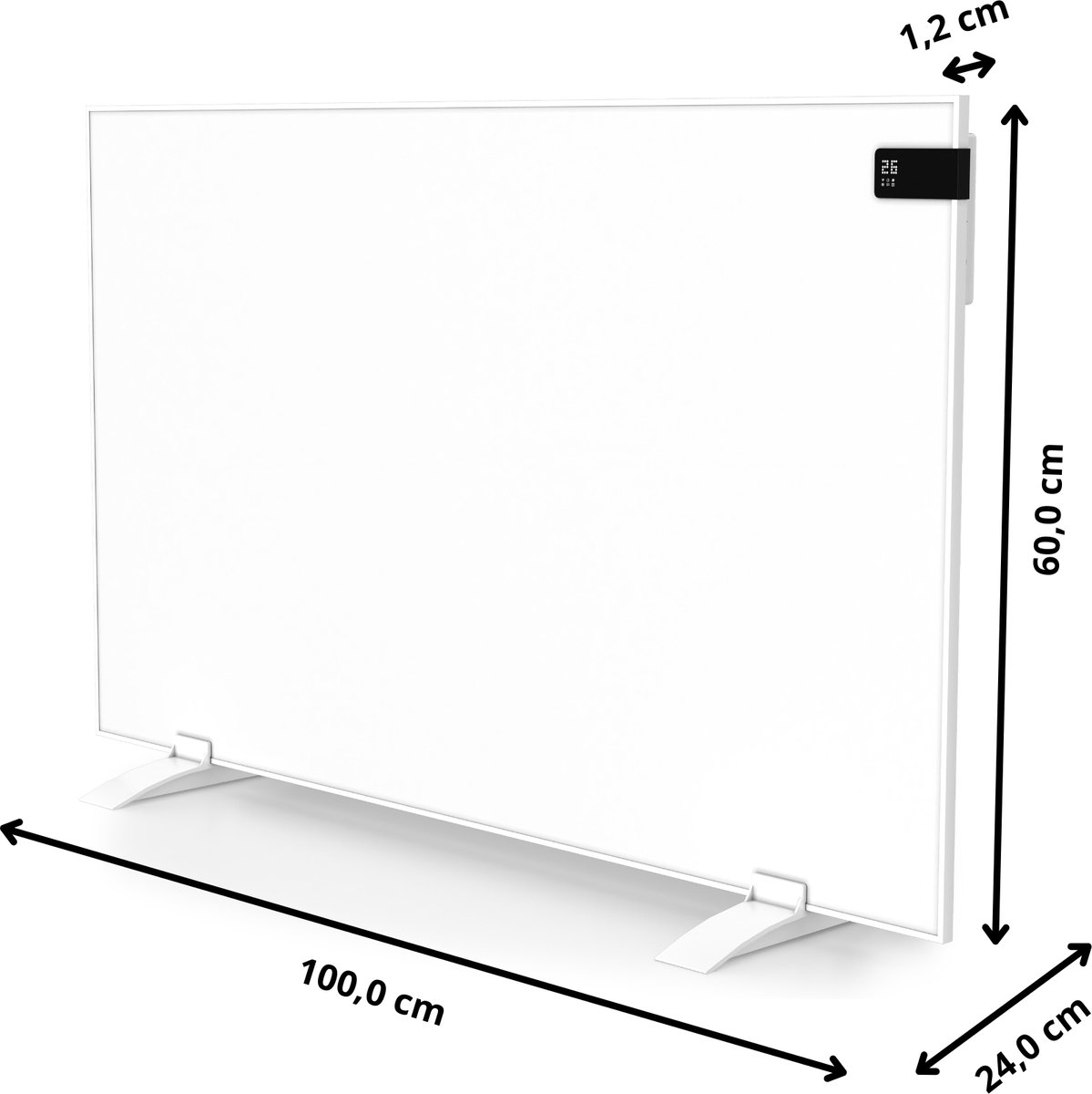 VH Infrarood paneel Superia - 60 x 100 cm - 600W - Verplaatsbaar op wieltjes - Wifi functie - Thermostaat - Incl. afstandsbediening – foto 7
