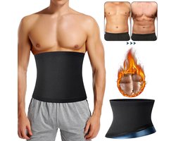 Tailletrainer voor Mannen – Afslankend, Buikcontrole & Compressie – Shapewear & Zweetband – Body Shaper – Zwart