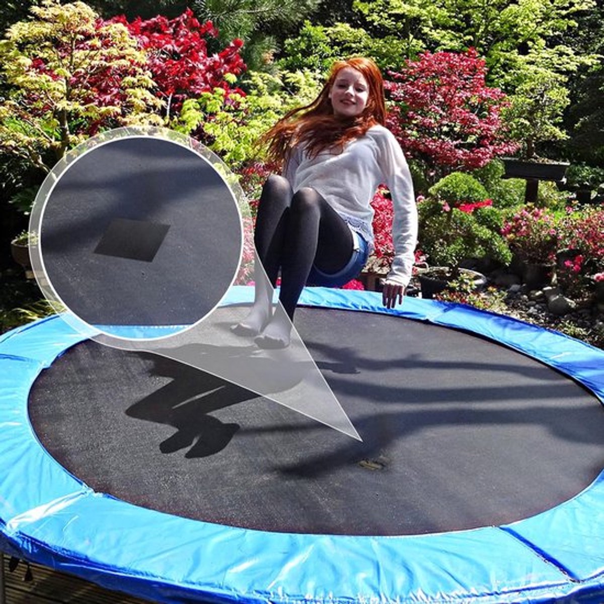 Trampoline Reparatieset - Matten Plakkers - Gaten Dichten - Zelfklevend Ontwerp - 6 Stuks - Veelkleurig