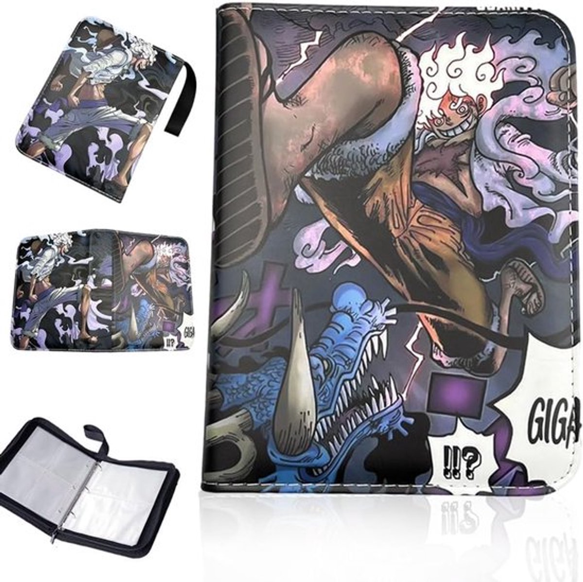 SnelShoppen - Anime Card Album voor 400 kaarten - One Piece Card Album met 50 Pagina's, Waterdichte PU Cover, Zip Sluiting, Ideaal voor Verzamelaars