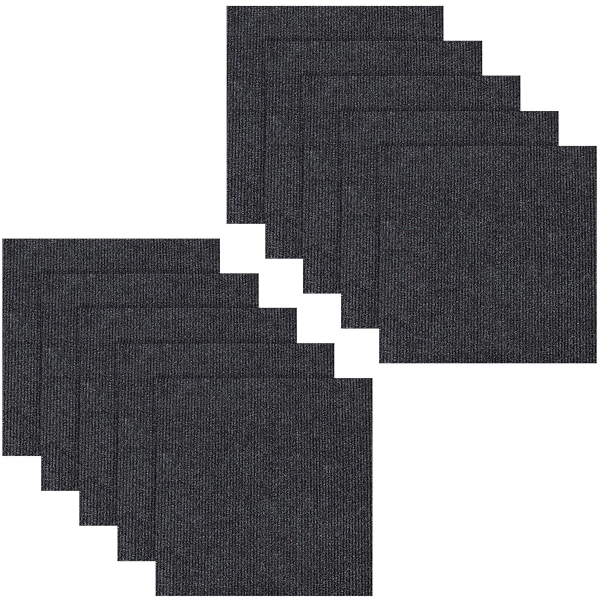 SnelShoppen - Tapijttegels 10 stuks 50x50 cm - Zelfklevend Naaldvilt Antislip Vloerbedekking voor Kantoor en Commercieel Gebruik - Stil en Comfortabel