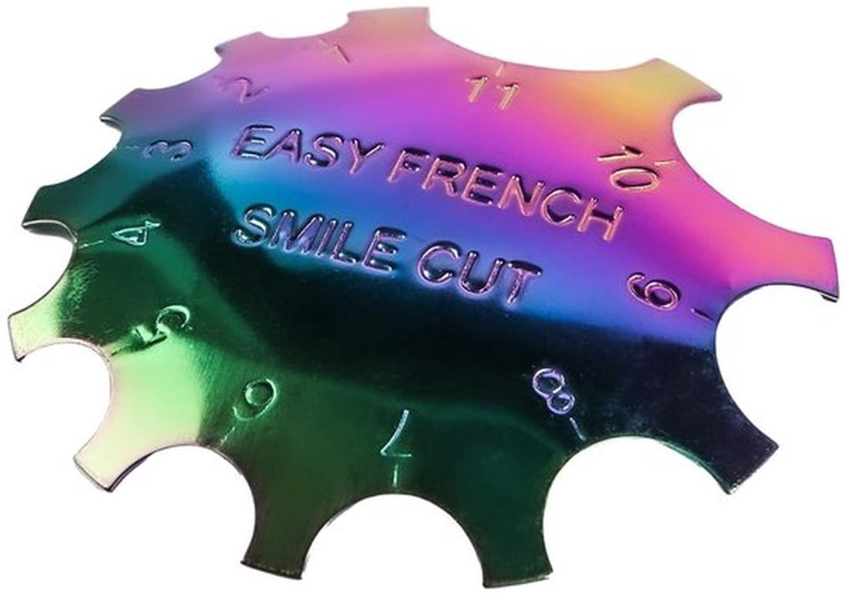Nail Stencil Roestvrij Staal - Franse Nagel Stencil - Smile Line Snijgereedschap - Manicure Tool - Nail Art Stencils - Perfecte Franse Tips - Nagelkunst