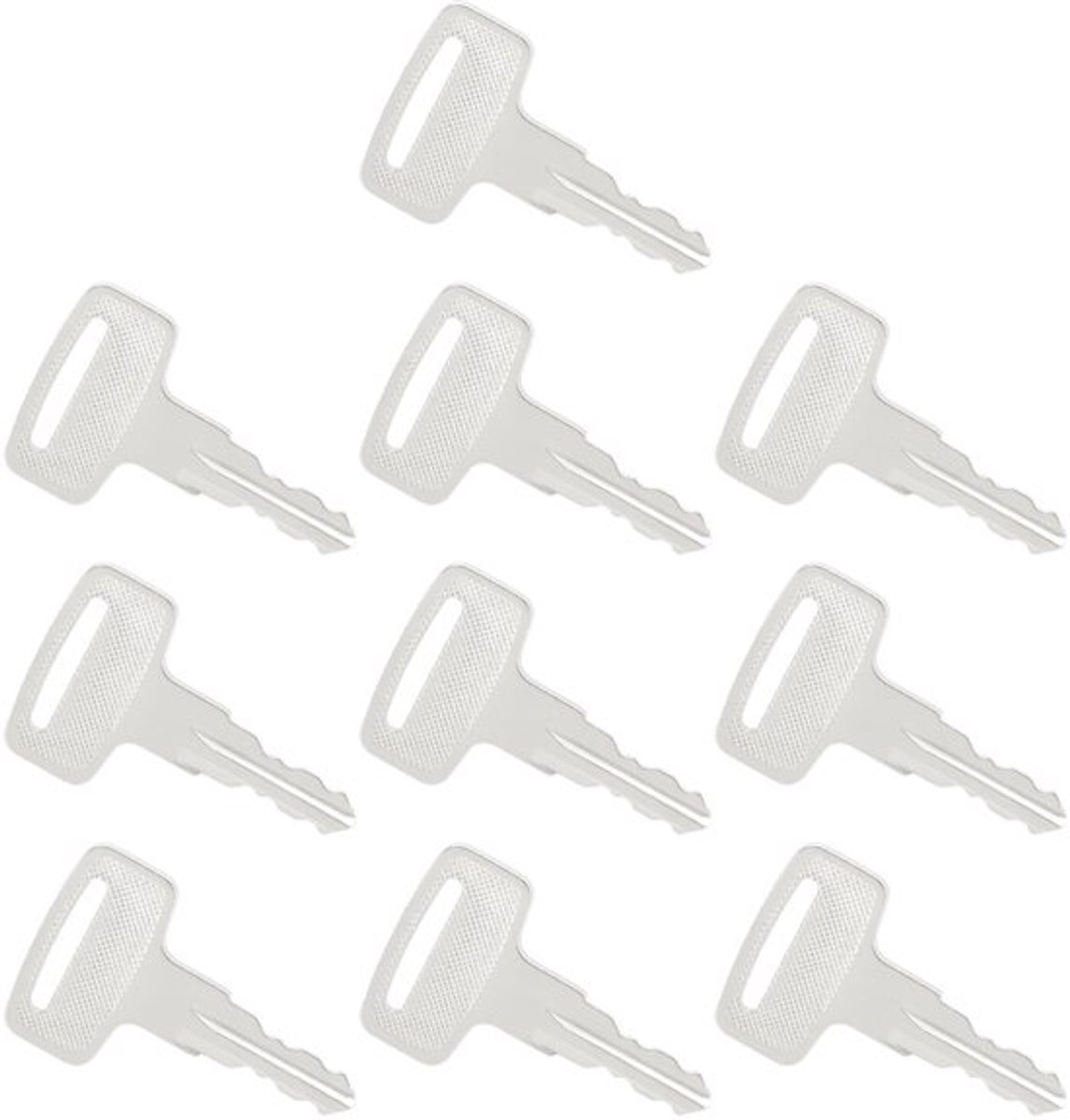 Ontsteking Sleutels 10-delige Set - Compatibel met Manitou - Compatibel met Wacker Neuson - Stalen Sleutels - Sleutelcode 6896 - Eenvoudige Plug-in Fit