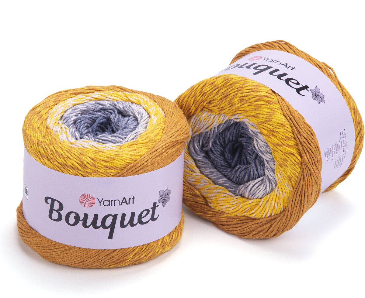 YarnArt Bouquet Verloopgaren (Gradient Cake) - 100% Katoen - voor Haken en Breien - 250g / 500m - Kleur 710