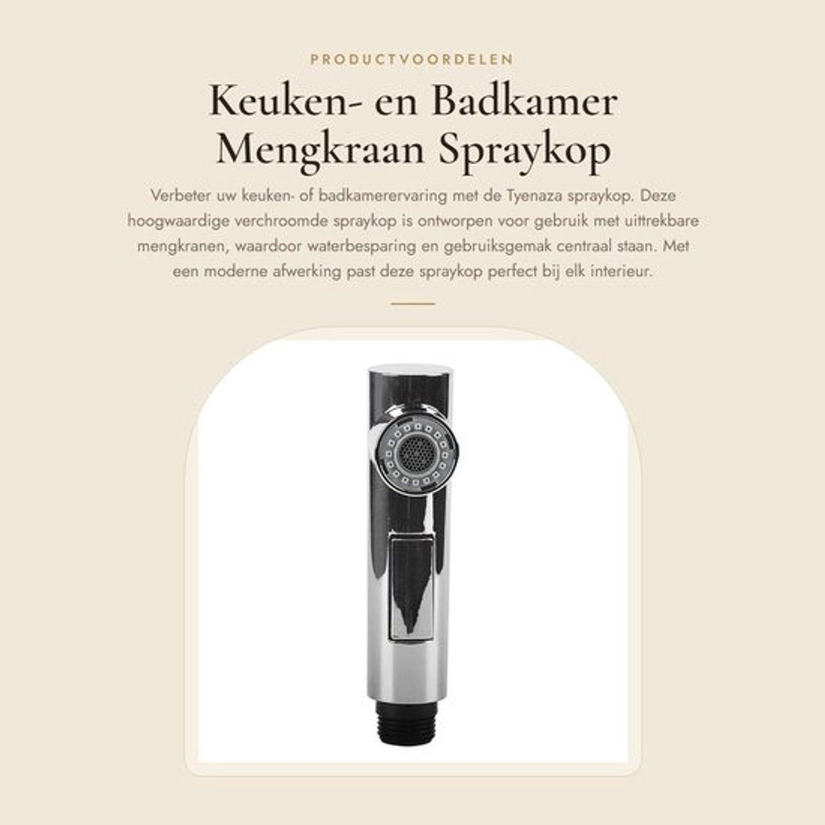 Keukenkraan Spraykop - Vervangingsaccessoire - Voor Keuken/Badkamer - Hoogwaardige ABS - C