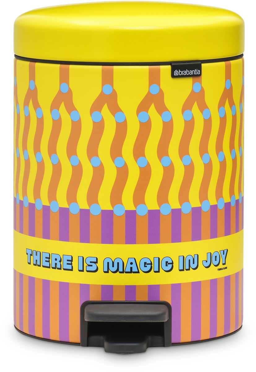 Brabantia NewIcon Prullenbak - 5 liter - Yinka Ilori