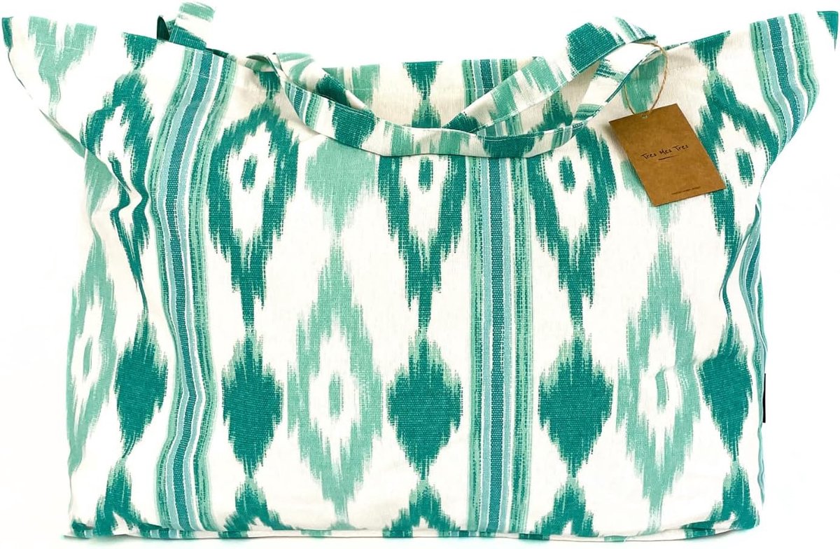 Thijox - Grote Strandtas XXL voor Gezinnen, Mediterraan Design, Ruim 65 x 40 cm, Perfect voor Vakantie, Strand, Picknick en Kamperen