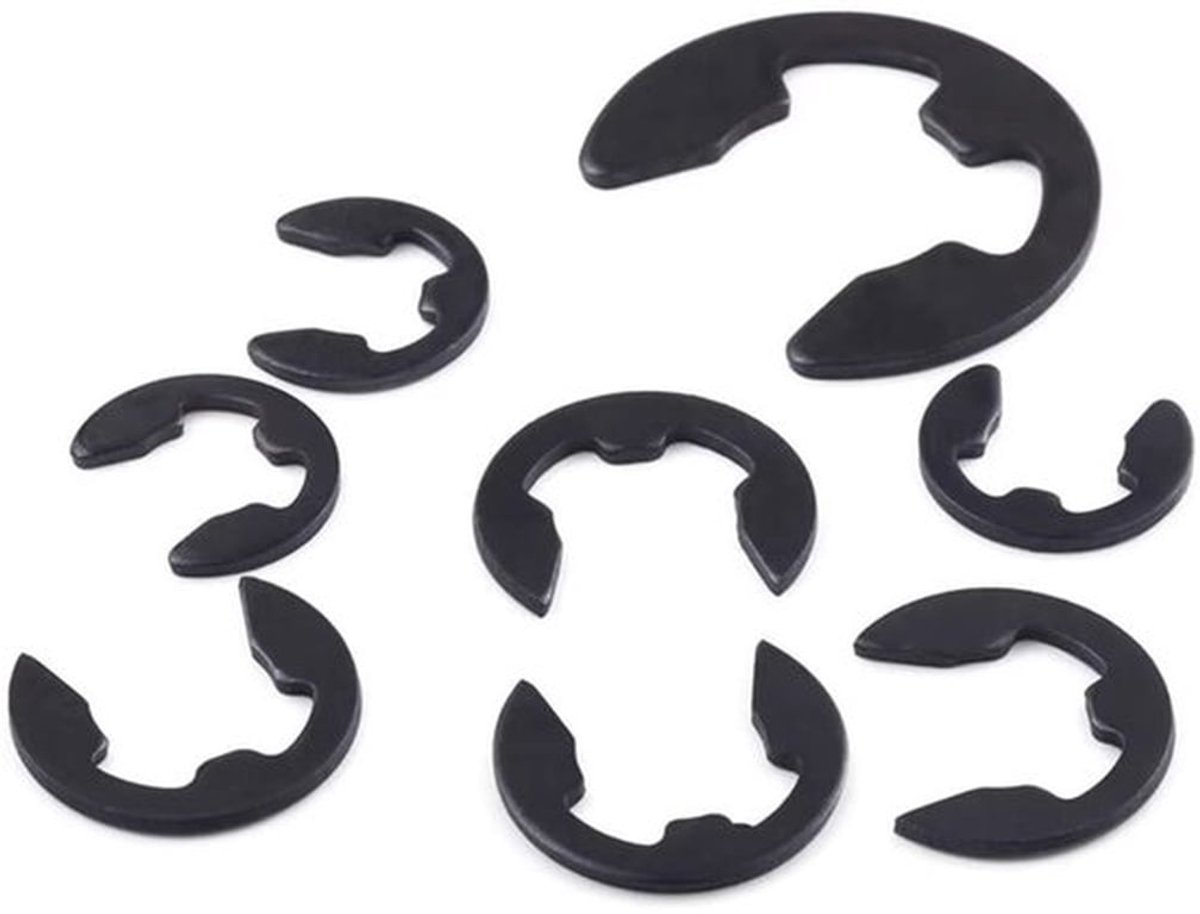Borgring E-Clip 8mm - Externe Borgringen - Interne Circlip - 100 Stuks - Mangaanstaal - Eenvoudig te Installeren