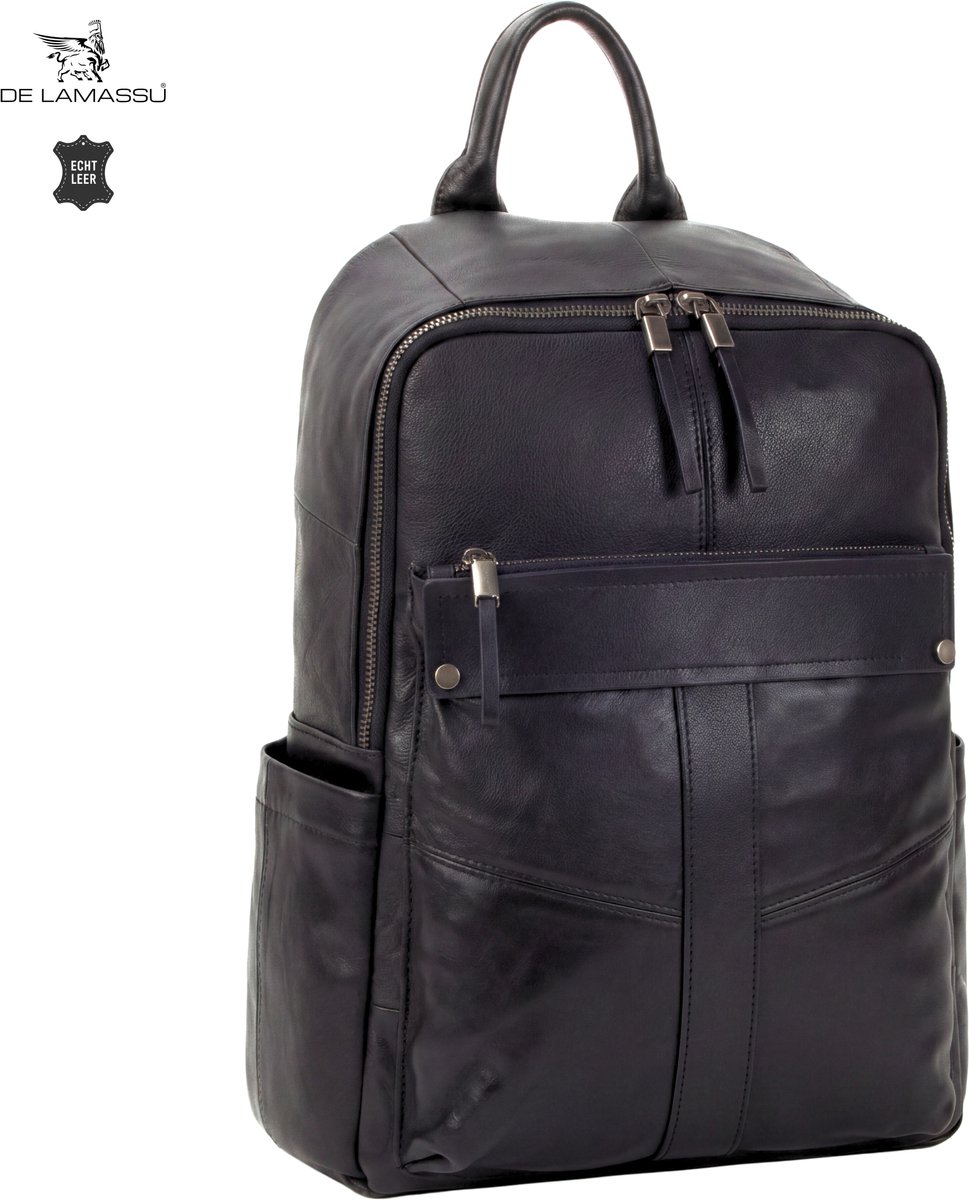 DE LAMASSU® Leren Rugzak Rugtas Unisex Echt Leer Laptoprugzak 15 Inch Werktas Schooltas Reisrugzak Dagrugzak 18 5 Liter