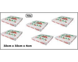 10x Pizzadozen 32x32x4cm pizza print - Pizza Food thema feest festival Italie landen pizzaria