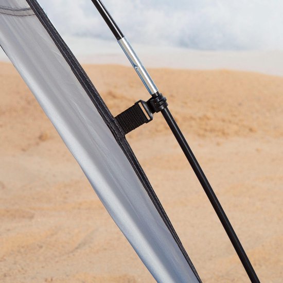Strandtent 220x120x115 cm - 2 Personen - UV50+ Bescherming met Zilveren Coating - Waterdicht - Inclusief Haringen en Draagtas - Ideaal voor Strand en Vissen van Merkloos — afbeelding 4