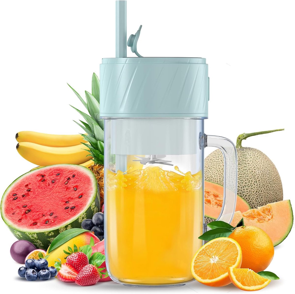 SnelShoppen - Mixer Smoothie Maker Mini Draagbare Blender 400 ml USB - BPA-vrij, PulseMotion & BlendPro Technologie voor Smoothies, Sport, Camping, Ke