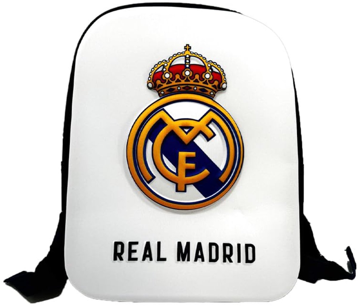 SnelShoppen - Voetbalrugzak JYC CREATIVE, Officiële Madrid Team Rugzak, Ideaal voor Geschenken, Feesten, Spelletjes, One Size, 5m, Zwart