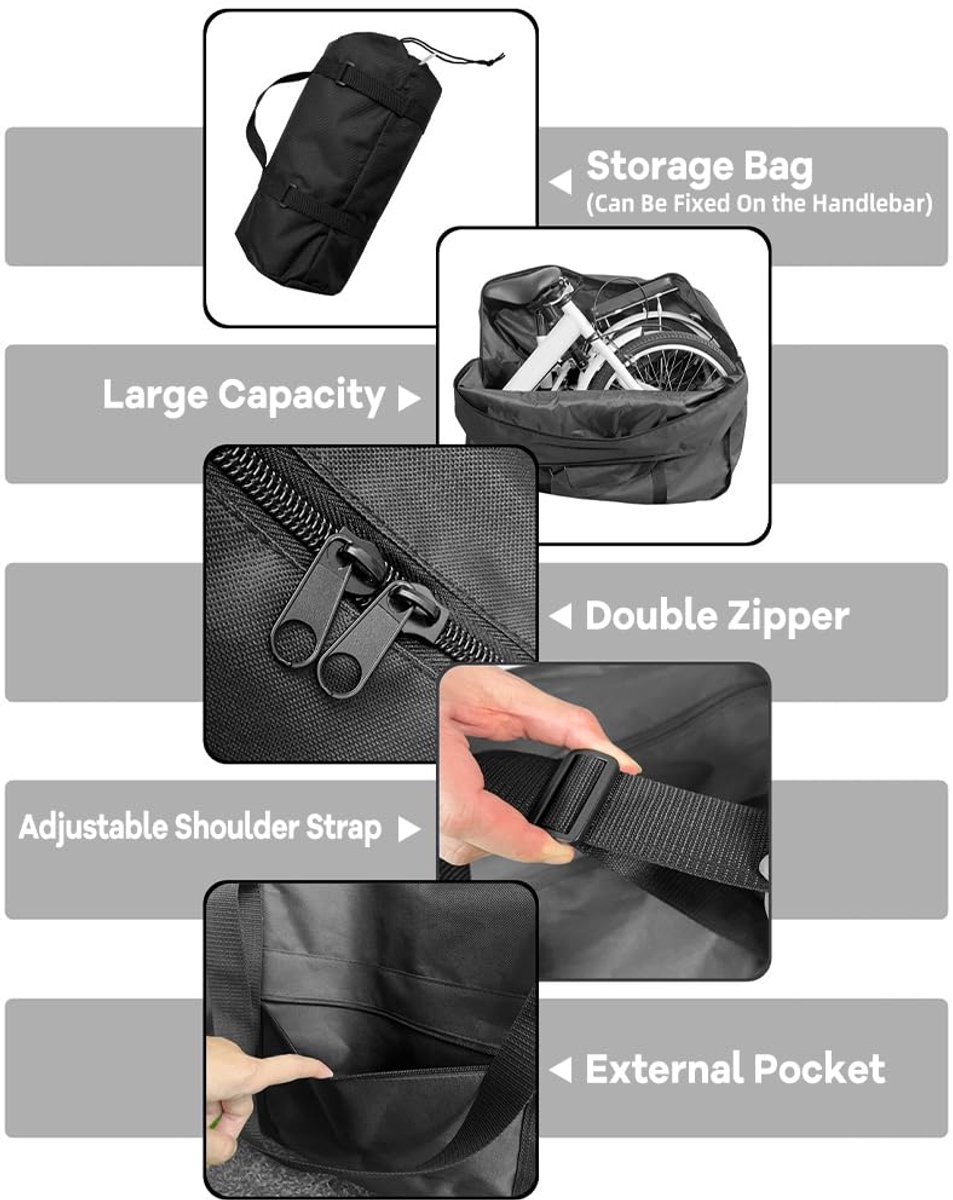SnelShoppen - Waterdichte Fietstransporttas voor Vouwfietsen - Draagbare Oxford Fietstas voor 21-26 Inch - Ideaal voor Reis, Camping, en Outdoor Gebru